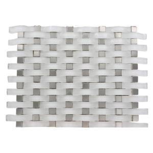 Splashback Tile Contempo Curve Bright White 13 in. x 11 in. x 8 mm Glass Wall Tile-CONTEMPO CURVE BRIGHT WHITE GLASS TILE 203478031