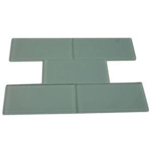 Splashback Tile Contempo Seafoam Polished 3 in. x 6 in. x 8 mm Glass Subway Tile-CONTEMPO SEAFOAM POLISHED 3 X 6 203061457