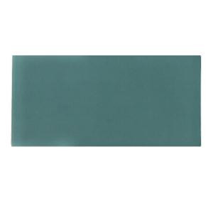 Splashback Tile Contempo Turquoise Frosted Glass Mosaic Floor and Wall Tile - 3 in. x 6 in. x 8 mm Tile Sample-L5B11 203218020