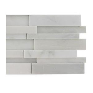 Splashback Tile Dimension 3D Brick Asian Statuary Pattern Marble Mosaic Floor and Wall Tile - 3 in. x 6 in. x 8 mm Tile Sample-L4B4 203217987