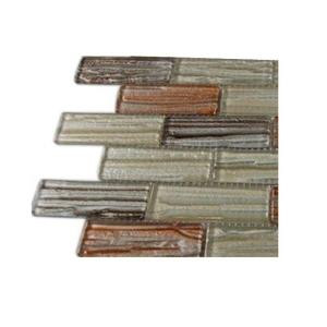 Splashback Tile Gemini Mercury Blend Glass Mosaic Floor and Wall Tile - 3 in. x 6 in. x 8 mm Tile Sample-R2B9 203218060