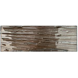 Splashback Tile Gemini Redwood Polished Glass Mosaic Floor and Wall Tile - 4 in. x 12 in. Tile Sample-L1D6 206496986