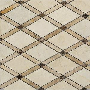 Splashback Tile Grand Crema Marfil 11 in. x 12 in. x 10 mm Polished Marble Mosaic Tile-GDCRM 206822990