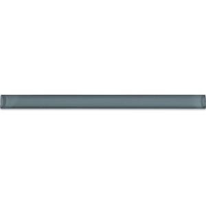 Splashback Tile Gray Blue 3/4 in. x 6 in. Glass Pencil Liner Trim Wall Tile-GPL GRAY BLUE 206347039