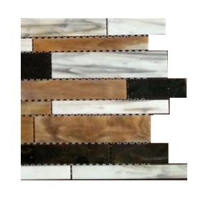 Splashback Tile Matchstix Mockingbird 3 in. x 6 in. x 8 mm Glass Mosaic Floor and Wall Tile Sample-C2C6 GLASS TILE 204278954