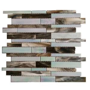 Splashback Tile Matchstix Tidal Wave 10 in. x 11 in. x 8 mm Glass Mosaic Floor and Wall Tile-MATCHSTIX TIDAL WAVE GLASS TILE 204279048