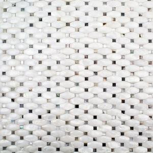Splashback Tile Mother of Pearl Carved with Multicolored Abalone Dot Pearl Shell Mosaic Tile - 3 in. x 6 in. Tile Sample-R3D12 206496954