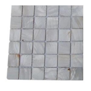 Splashback Tile Mother of Pearl Castel Del Monte White Pearl Glass Tile - 3 in. x 6 in. Tile Sample-R3D7 203218098