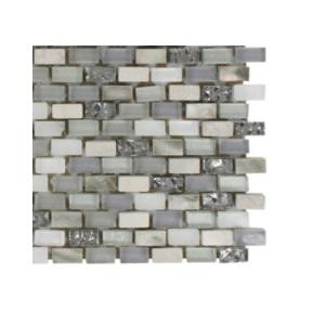 Splashback Tile Paradox Puzzle Mixed Materials Floor and Wall Tile - 6 in. x 6 in. Tile Sample-L2B8 MOSAIC TILE 204279015