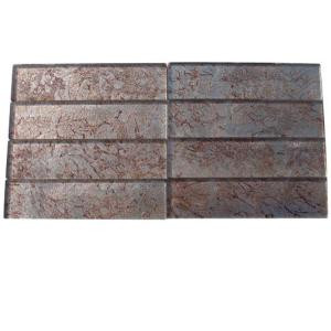 Splashback Tile Petal Dust 2 in. x 8 in. x 8 mm Glass Mosaic Wall Tile-PETAL DUST 2X8 204279039