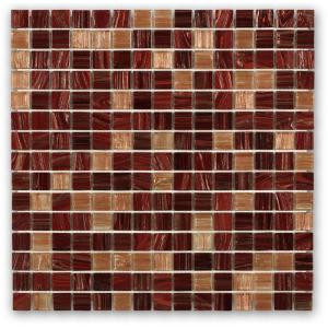 Splashback Tile Pomegranate Martini 13 in. x 13 in. x 4 mm Glass Floor and Wall Mosaic Tile-POMEGRANATE MARTINI GLASS TILE 203288459