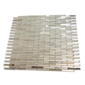 Splashback Tile Specchio Metallic Shine 12-3/4 in. x 12 in. x 4 mm Polished and Frosted Glass Mirror Mosaic Tile-SPCMETSHN 206822972