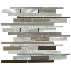 Splashback Tile Urban Sandy 12 in. x 12 in. x 8 mm Metal Wall Tile-URSANDMTLMSC 206203002