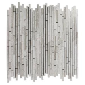 Splashback Tile Windsor Random Wooden Beige 12 in. x 12 in. x 8 mm Marble Floor and Wall Tile-WINDSOR .25 X RANDOM WOODEN BEIGE MARBLE 203478123