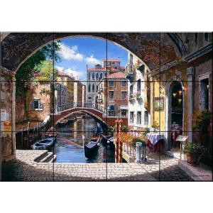 The Tile Mural Store Archway to Venice 17 in. x 12-3/4 in. Ceramic Mural Wall Tile-15-395-1712-6C 205842680