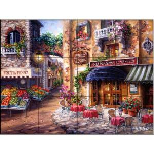 The Tile Mural Store Buon Appetito 17 in. x 12-3/4 in. Ceramic Mural Wall Tile-15-822-1712-6C 205842712