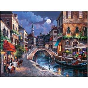 The Tile Mural Store Streets of Venice II 24 in. x 18 in. Ceramic Mural Wall Tile-15-1813-2418-6C 205842851