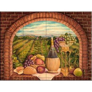 The Tile Mural Store Tuscan Wine II 24 in. x 18 in. Ceramic Mural Wall Tile-15-1691-2418-6C 205842819