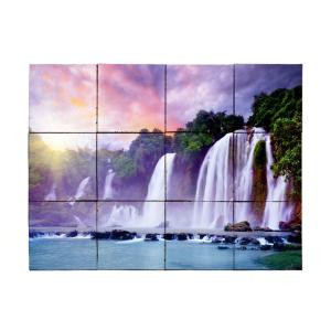 Tile My Style Waterfall2 24 in. x 18 in. Tumbled Marble Tiles (3 sq. ft. /case)-TMS0018M1 203458169