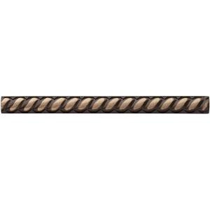 Weybridge 1/2 in. x 6 in Cast Metal Rope Liner Classic Bronze Tile (18 pieces / case)-TILE469002001HD 203381208