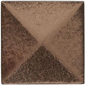 Weybridge 2 in. x 2 in. Cast Metal Pyramid Dot Classic Bronze Tile (10 pieces / case)-TILE471002001HD 203381214