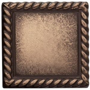 Weybridge 2 in. x 2 in. Cast Metal Rope Dot Classic Bronze Tile (10 pieces / case)-TILE470002001HD 203381211