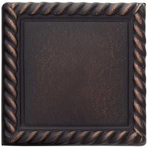 Weybridge 2 in. x 2 in. Cast Metal Rope Dot Dark Oil Rubbed Bronze Tile (10 pieces / case)-TILE470070003HD 203381213