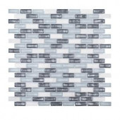 Alaskan Chill 11-1/2 in. x 11-5/8 in. x 6 mm Stone/Glass Mosaic Tile-99394 206822872