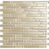 Brushstrokes Chiarro S Strips Mosaic Glass Mesh Mounted - 2 in. x 12 in. Tile Sample-CHIARRO SAMPLE 203153168