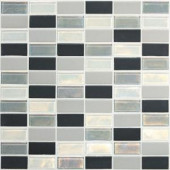 Daltile Coastal Keystones Tropical Thunder 12 in. x 12 in. x 6 mm Glass Mosaic Floor and Wall Tile-CK8821PM1P 203719357