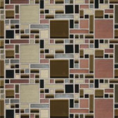 Daltile Fashion Accents Copper Fortress Blend 12 in. x 12 in. Glass and Stone Blend Mosaic Wall Tile-FA631212MGMS1P 203719331