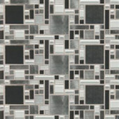 Daltile Fashion Accents Nickel Fortress Blend 12 in. x 12 in. Glass and Stone Blend Mosaic Wall Tile-FA641212MGMS1P 203719336