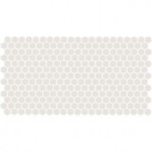 Daltile Keystones Unglazed Arctic White 12 in. x 24 in. x 6 mm Porcelain Hexagon Mosaic Floor/Wall Tile (21 sq. ft. / case)-D6171HEXMS1P 203462044