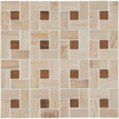 Daltile Parkwood Beige with Cherry Dot 12 in. x 12 in. x 6.35 mm Ceramic Pinwheel Mosaic Tile-PD1521PINHD1P2 205347389