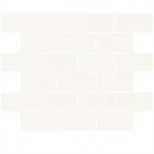 Daltile Rittenhouse Square White 12 in. x 12 in. x 6 mm Ceramic Mosaic Wall Tile-010024BJMS1P2 203719337