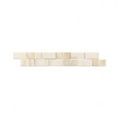 Daltile San Michele Crema 2 in. x 12 in. Glazed Porcelain Floor Decorative Accent Floor and Wall Tile-SI50212DECO1P 202668330