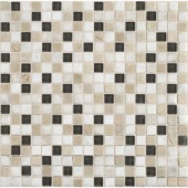Daltile Stone Radiance Kinetic Khaki 12 in. x 12 in. x 8 mm Glass and Stone Mosaic Blend Wall Tile-SA505858MS1P 203719312