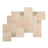 Daltile Travertine Peruvian Cream Paredon Pattern Natural Stone Floor and Wall Tile Kit (6 sq. ft. / case)-TS36PATTERN1P 202646860