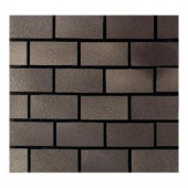 Daltile Urban Metals Bronze 12 in. x 12 in. x 8 mm Composite Brick-Joint Mesh-Mounted Mosaic Wall Tile-UM0212BJMS1P2 202648536
