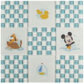 Disney Baby Blue 11-3/4 in. x 11-3/4 in. x 5 mm Glass Mosaic Tile-WDSBBY30 206638279