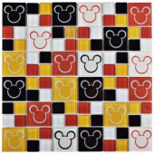 Disney Mickey Multi 11-3/4 in. x 11-3/4 in. x 5 mm Glass Mosaic Tile-WDSMKY28 206638291