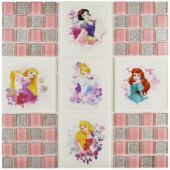 Disney Princesses Pink 11-3/4 in. x 11-3/4 in. x 5 mm Glass Mosaic Tile-WDSPRS43 206638298