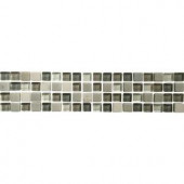 ELIANE Sonoma Snow 3 in. x 12 in. x 8 mm Stone Glass Mesh-Mounted Mosaic Tile-8026972 206157449