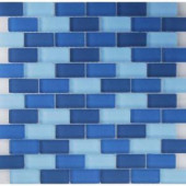 Epoch Architectural Surfaces Oceanz Indian Mosaic Glass Mesh Mounted Tile - 3 in. x 3 in. Tile Sample-INDIAN SAMPLE 203153254