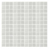 Epoch Architectural Surfaces Oceanz O-White-1720 Mosaic Recycled Glass Anti Slip 12 in. x 12 in. Mesh Mounted Floor & Wall Tile (5 sq. ft. / case)-O-WHITE-1720 203434339