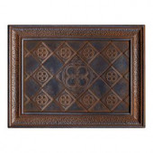 EXPO Castle Metals 12 in. x 16 in. Wrought Iron Metal Clover Mural Wall Tile-CM021216DECO1P 202648449