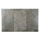 FastStone+ Silver Shine 12 in. x 24 in. Slate Peel and Stick Wall Tile (6 sq. ft. / pack)-70-046-05-01 207041390