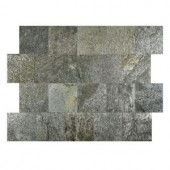 FastStone+ Silver Shine 6 in. x 6 in. Slate Peel and Stick Wall Tile (5 sq. ft. / pack)-70-046-02-01 207041367