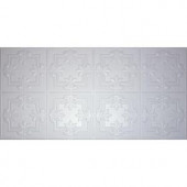 Global Specialty Products Dimensions Faux 2 ft. x 4 ft. Tin Style Ceiling and Wall Tiles in White-321 204592071
