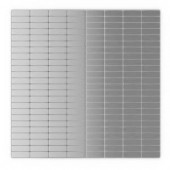 Inoxia SpeedTiles Urbain 11.44 in. x 11.63 in. Self-Adhesive Decorative Wall Tile in Stainless Steel (24-Pack)-ID711-1 206696606